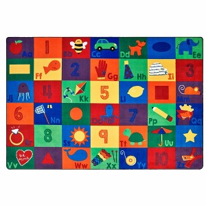 Fun and Functional Learning Rug ABCs Numbers and Shapes for Toddlers and Early Learners, Rectangle - 1 of 4