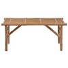 Garden Bench Bamboo Bamboo frame and polyester cushion 46.5 in - 3 of 4