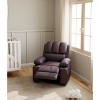 Leather Recliner Chair, Manual Recliner w/Comfortable Arms and Cup Holders for Living Room CF8011 - 3 of 4