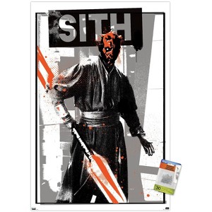 Trends International Star Wars: The Phantom Menace - Darth Maul Glitch Unframed Wall Poster Prints - 1 of 4