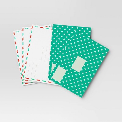 5ct 13&#34;x9&#34; Assorted Christmas Print Envelope Mailer White/Green - Wondershop&#8482;