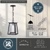 VAXCEL Blackwell Cage Frame 1 Light Black Outdoor Pendant Lantern Clear Glass - 4 of 4