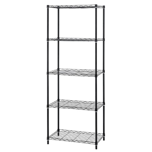 HONEIER 5-Tier Heavy Duty Storage Rack Shelving Unit Black - image 1 of 4