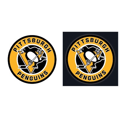 Evergreen Ultra-Thin Edgelight LED Wall Decor, Round, Pittsburgh Penguins- 23 x 23 Inches Made In USA