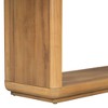 Sapphtopaz 59" Minimalist Console Table with Curved Corners, Wood Veneer Couch Table with U-Base Design, Side Table for Living Room, Entryway - 4 of 4