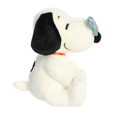 Aurora White Plush Snoopy with Butterfly on Nose