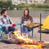 Campfire Grill Grate Set, Carbon Steel with 600°f Powder Coating, Adjustable Swivel & Folding Models with Carry Bag for Outdoor BBQ Cooking - 4 of 4
