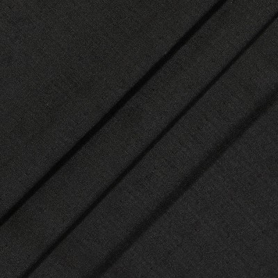 Blackout Black Polyester Rod Pocket Window Curtain Panel