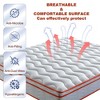 Sapphtopaz Mattress Medium Firm Wrapped Pocket Coil & Memory Foam Hybrid Mattress with Pressure Relief for Bed Frame, White/Orange - 4 of 4