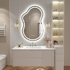 Apmir Super Bright 192 LEDs/m LED Lighted Anti-Fog Tempered Glass Irregular Bathroom/Vanity Mirror with ETL & 3-Year Warranty - 2 of 4