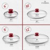 Cuisinel Glass Lids Set with Steam Vent - 6" + 8" + 10" + 12" Universal Replacement Covers, Compatible with Lodge Cast Iron Skillets, Oven Safe - 3 of 4