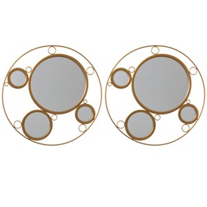 Uniquewise Decorative Shaped Metal Frame Wall Mounted Modern Mirrors For Home Office And For Any Wall for Your Living Room, Bedroom, Vanity, Entryway - 1 of 4