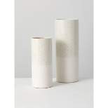 Sullivans Set of 2 Ceramic Vases 811.75"H & 8.5"H Off-White