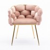 Luxury Modern Simple Leisure Velvet Sofa Chair Bedroom Vanity Chair Make up Chair - 4 of 4