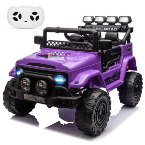 12V Ride On Truck Car, Kids Electric Vehicle with Parent Remote Control, Battery Powered Ride On Toy Truck with Spring Suspension - 1 of 4