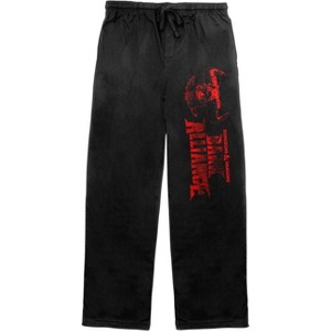 Dungeons & Dragons Dark Alliance Logo Men's Black Sleep Pajama Pants - 1 of 2