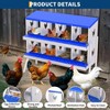 8 Compartment Chicken Nesting Box – Heavy-Duty Galvanized Steel, Rustproof with Easy Egg Collection, Wall Mountable Design for Backyard Farms - 3 of 4