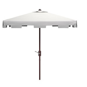 Zimmerman 7.5 Ft Square Market Umbrella W/ White Trim - PAT8400 - Safavieh - 1 of 4