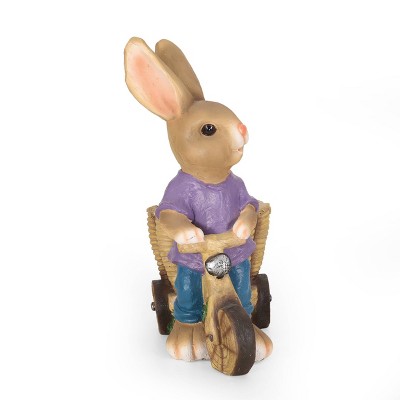 Biddle Outdoor Decorative Rabbit Planter Brown/Blue - Christopher Knight Home