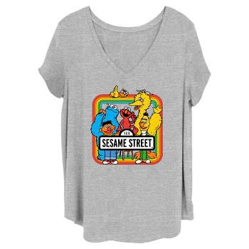 Women's Sesame Street Rainbow Box Group Portrait T-Shirt