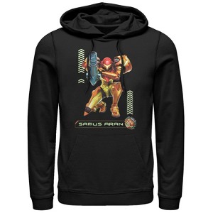 Men's Nintendo Metroid Samus Pose Pull Over Hoodie - 1 of 3