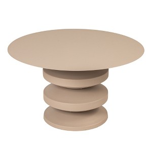 Storied Home Metal Accordion Coffee Table, Beige - 1 of 4