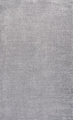 Gray 12' x 15' Solid Synthetic Low-Pile Area Rug
