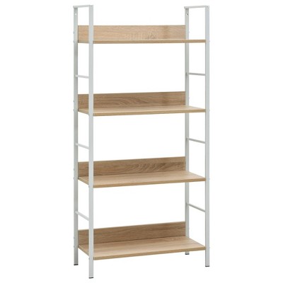 vidaXL 4-Layer Book Shelf Oak 23.6 in.x10.9 in.x49 in. Engineered Wood