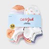 Girls' 10pk Lightweight No Show Striped Socks - Cat & Jack™ - 2 of 3