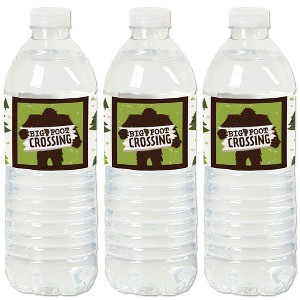 Big Dot of Happiness Sasquatch Crossing - Bigfoot Party or Birthday Party Water Bottle Sticker Labels - Set of 20 - 1 of 4