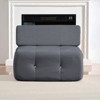 Mjkone Velvet Single Sofa, 1-Seater Modular Sofa Couch with Rivet Trim for Living Room - 4 of 4
