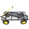 BIG Wagon Cart Garden cart trucks make it easier to transport firewood Yellow+Black Maximum static load is 880 lbs. - 3 of 4