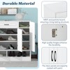 KTMBDW Shoe Cabinet, 5-Tier Shoe Storage Cabinet with Drawer & Adjustable Shelves, Wooden Shoe Organizer with Open Spaces for Entryway, Living Room - 3 of 4