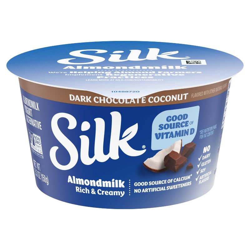 Silk Dark Chocolate Coconut Almond Milk Yogurt Alternative - 5.3oz Cup, 3 of 10