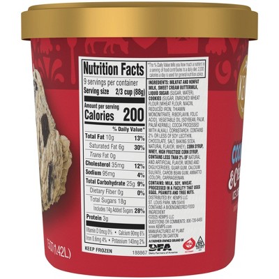 Kemps Cookies & Cream Premium Ice Cream - 48oz
