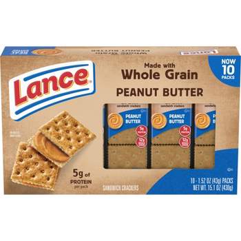 Lance Peanut Butter Made with Whole Grain Sandwich Crackers - 15.1oz
