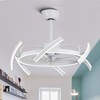 Bella Depot 24" Modern Black LED Ceiling Fan with Dimmable Light, 6-Speed Reversible with Remote and APP Control - 2 of 4