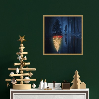 The Hope of Christmas Tree Framed Canvas Print