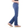 Rekkuna Women's Stretch Straight Leg Jeans – Mid-Rise Pull-On Shaping Denim with Elastic Waistband and 5-Pocket Design - 2 of 4