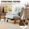 MOONMISS Comfortable Corduroy Adjustable Accent Chair and Footrest Set, Thick-Padded Lounge Chair For living room - 3 of 4