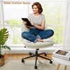 WhizMax Armless Office Desks Chair with Wheels, PU Leather Adjustable Swivel Task Chair - 4 of 4