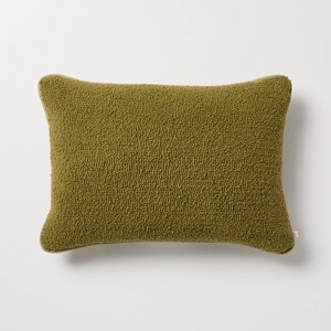 14"x20" Tufted Lumbar Toss Pillow Green - Hearth & Hand™ with Magnolia - 1 of 4