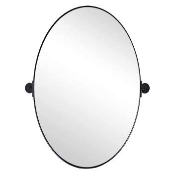 ANDY STAR® Oval Wall Mirror Stainless Steel Metal Frame(Matte Black)  Bathroom Mirror