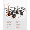 GustoWave Heavy Duty  Capacity Steel Garden Cart,3-in-1 Utility Metal Wagon,with Removable Mesh, 180° Rotating Handle and 10" Tires - 3 of 4