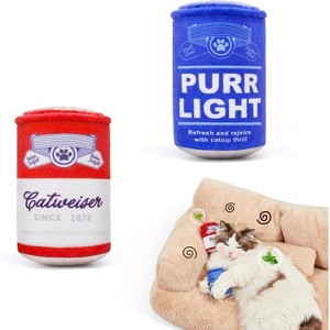 Potaroma Beer-Simulation Cat Toys 2Pcs Catnip Crinkly Sound Toy - 1 of 3