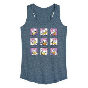 Women's - Disney - Daisy Emotions Grid Graphic Racerback Tank - 1 of 4