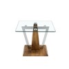 CAVINAS Coffee Tables for Living Room Modern Transparent Glass Coffee Table Distinctive Tea Table with MDF Legs for Dining Room and Bedroom - 4 of 4