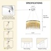 Ludomide Round Aluminum Tassel Linear Chandelier, Modern Pendant Ceiling Light for Dining Room, Kitchen Island, Bedroom, W 24" x H 14" - 4 of 4