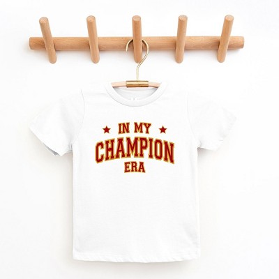 The Juniper Shop Maroon In My Champion Era Toddler Short Sleeve Tee