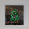 Northlight 9.5" Green Christmas Tree LED Neon Style Window Silhouette - image 2 of 4